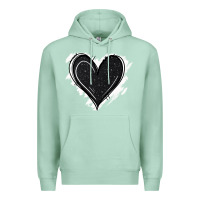 Seafoam black glitter heart Premium Hoodie - Jasminsmagicworld