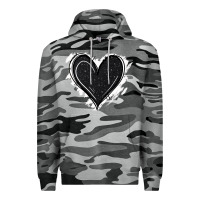 Slate Camo black glitter heart Premium Hoodie - Jasminsmagicworld