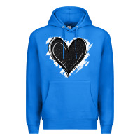 True Royal black glitter heart Premium Hoodie - Jasminsmagicworld