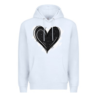 White black glitter heart Premium Hoodie - Jasminsmagicworld