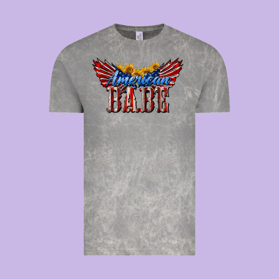 American Babe With Sunflowers Vintage Tee Designed By Lillyallendesigns