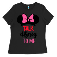 Black Minnie Mouse Ladies Tee - CowhideDigitalArt