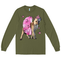 Army Green Baby Hyena With Tutu Long Sleeve Tee - LillyAllenDesigns