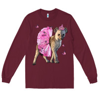 Burgundy Baby Hyena With Tutu Long Sleeve Tee - LillyAllenDesigns