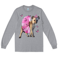 Heather Grey Baby Hyena With Tutu Long Sleeve Tee - LillyAllenDesigns