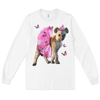 White Baby Hyena With Tutu Long Sleeve Tee - LillyAllenDesigns