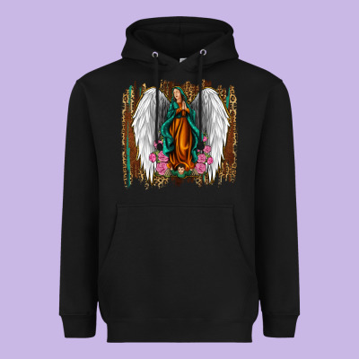 Lady Of Guadalupe Heavyweight Hoodie Designed By Jasminsmagicworld