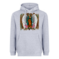 Heather Grey lady of guadalupe Heavyweight Hoodie - Jasminsmagicworld