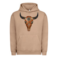 Pigment Burro Western Tooled Leather Bull Skull Urban Hoodie - Jasminsmagicworld