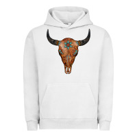 Pigment Lunar Rock Western Tooled Leather Bull Skull Urban Hoodie - Jasminsmagicworld