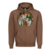 Chestnut Baby Goats Christmas Zipper Hoodie - RanaPortraitStore
