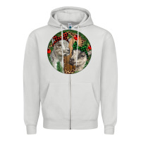 Dove Grey Baby Goats Christmas Zipper Hoodie - RanaPortraitStore