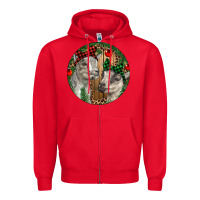 Red Baby Goats Christmas Zipper Hoodie - RanaPortraitStore