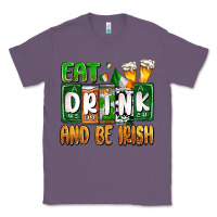 Lavender St. Patrick's Eat drink and be Irish Classic Tee - OliviaCreatesArt