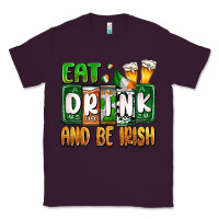 Plum St. Patrick's Eat drink and be Irish Classic Tee - OliviaCreatesArt
