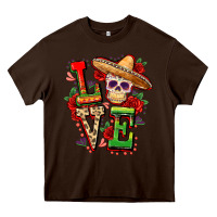 Chocolate Brown Cinco de mayo love Heavy Core Tee - FaDigitalArtStudio