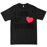 Black i love my brother, brothers day , brother sister  love Premium Tee - artisFamous
