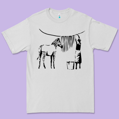 Banksy Zebra Premium Tee Designed By Artisfamous