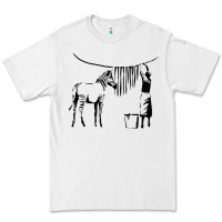White Banksy Zebra Premium Tee - artisFamous
