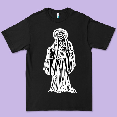 Santa Muerte Blanca Premium Tee Designed By Artisfamous