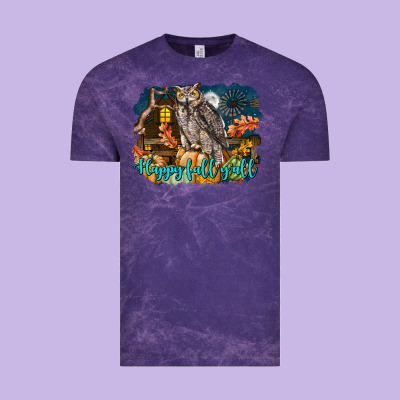 Happy Fall Y'all Owl Vintage Tee Designed By Lillyallendesigns