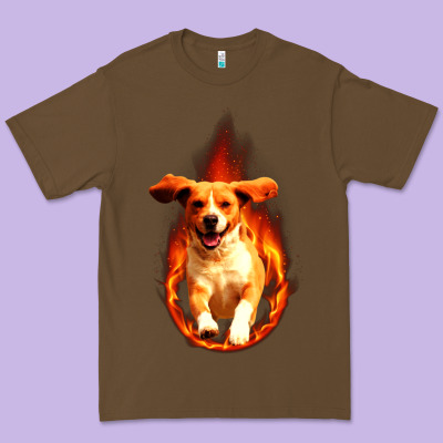 Dog In Fire Premium Tee Designed By Artisfamous