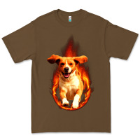 Cacao Dog In Fire Premium Tee - artisFamous