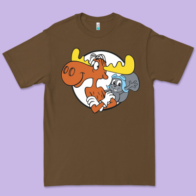 Vintage Rocky And Bullwinkle Premium Tee Designed By Artisfamous