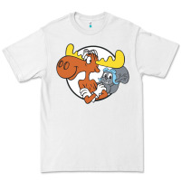 White Vintage Rocky And Bullwinkle Premium Tee - artisFamous