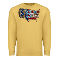 Antique Gold usa american flag background Premium Sweatshirt - Jasminsmagicworld