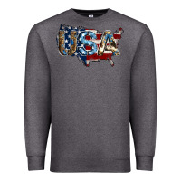 Charcoal Heather usa american flag background Premium Sweatshirt - Jasminsmagicworld