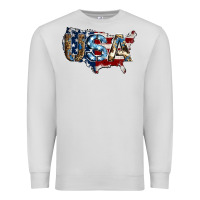 Dove Grey usa american flag background Premium Sweatshirt - Jasminsmagicworld