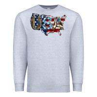 Heather Grey usa american flag background Premium Sweatshirt - Jasminsmagicworld