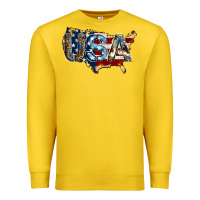 Lemon usa american flag background Premium Sweatshirt - Jasminsmagicworld