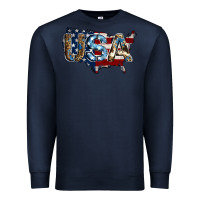 Navy usa american flag background Premium Sweatshirt - Jasminsmagicworld