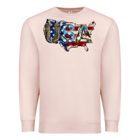 Pale Pink usa american flag background Premium Sweatshirt - Jasminsmagicworld