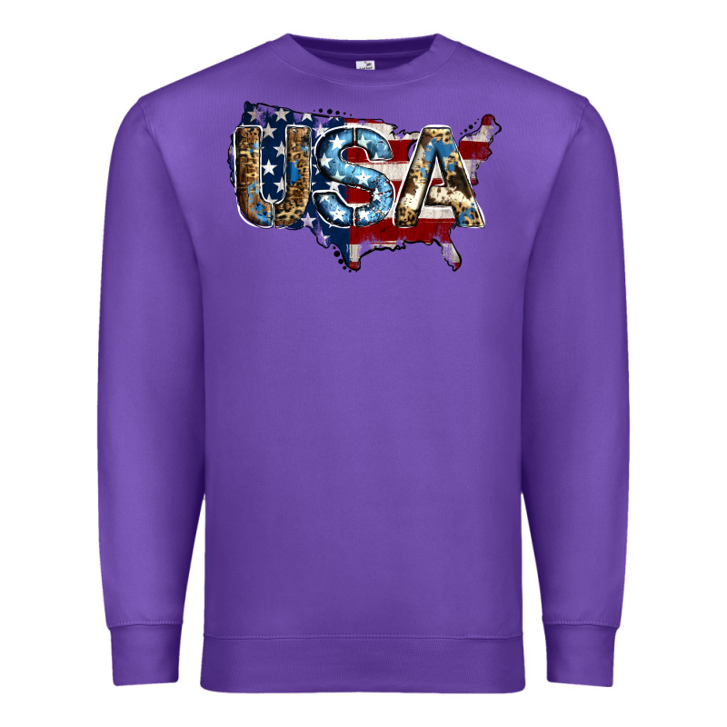 Usa American Flag Background Premium Sweatshirt by Jasminsmagicworld | Teevron