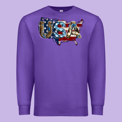 Usa American Flag Background Premium Sweatshirt Designed By Jasminsmagicworld