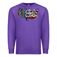Purple usa american flag background Premium Sweatshirt - Jasminsmagicworld