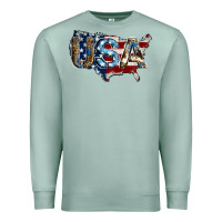 Seafoam usa american flag background Premium Sweatshirt - Jasminsmagicworld