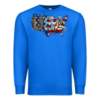 True Royal usa american flag background Premium Sweatshirt - Jasminsmagicworld