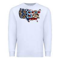 White usa american flag background Premium Sweatshirt - Jasminsmagicworld
