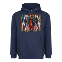 Navy lady of guadalupe th of july Heavyweight Hoodie - Jasminsmagicworld