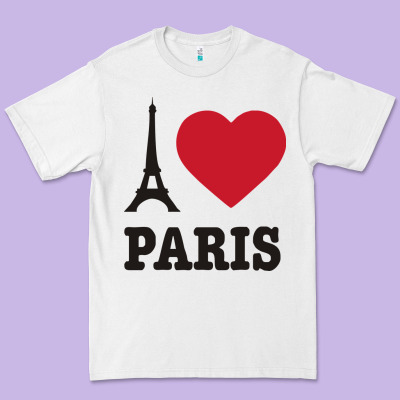 I Love Paris Eiffel Tower Funny Premium Tee Designed By Artisfamous