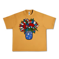 Peanut Butter Patriotic Sunflower in a Jar Urban Heavy Tee - Jasminsmagicworld