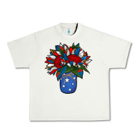 Pistachio Patriotic Sunflower in a Jar Urban Heavy Tee - Jasminsmagicworld