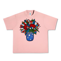 Salmon Patriotic Sunflower in a Jar Urban Heavy Tee - Jasminsmagicworld