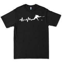 Black hockey player heartbeat ice Premium Tee - artisFamous