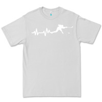 Dove Grey hockey player heartbeat ice Premium Tee - artisFamous