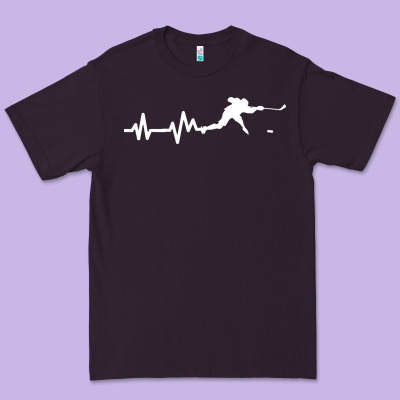 Hockey Player Heartbeat Ice Premium Tee Designed By Artisfamous